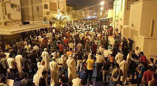 Continúan las protestas en apoyo del principal jeque de Bahréin