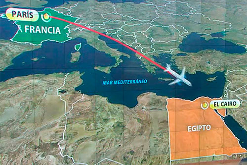 Localizan restos de la cabina del avión de EgyptAir desaparecido
