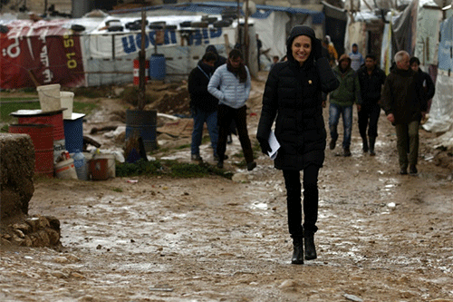 Angelina Jolie visita los refugiados sirios en Líbano y Grecia