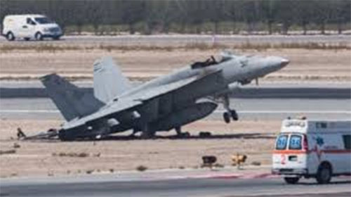 Accidente de avión norteamericano de guerra en Bahréin
