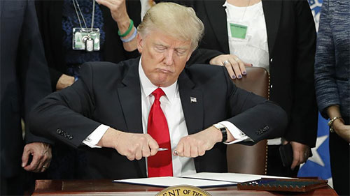 El presidente de Estados Unidos: Una nación sin fronteras no es una nación