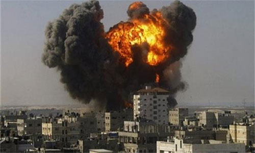 Aviones sionistas bombardean la Franja de Gaza
