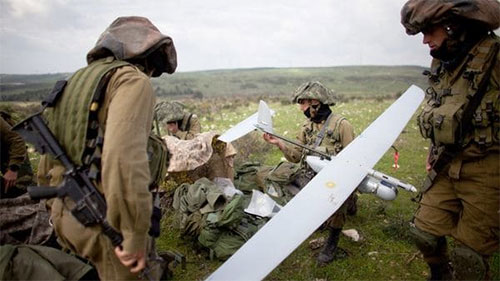 Un drone del ejército de ocupación israelí se estrella en Gaza