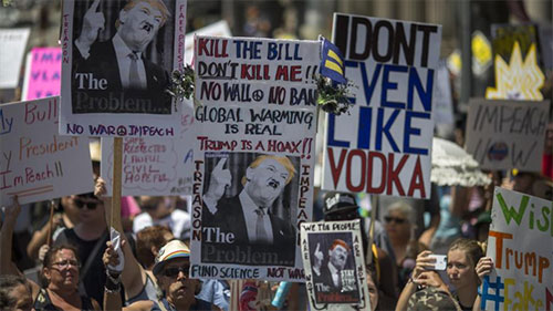 Marchas en Estados Unidos para pedir la destitución de Trump