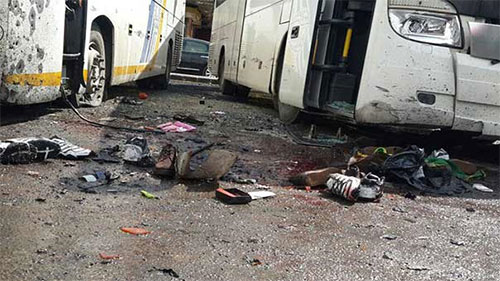 Doble atentado terrorista frente a un cementerio en la capital siria