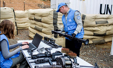 ONU entrega a Colombia 69 toneladas de armas inutilizadas de las FARC 