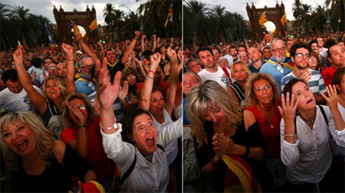 Puigdemont declara la independencia de Cataluña para suspenderla justo después