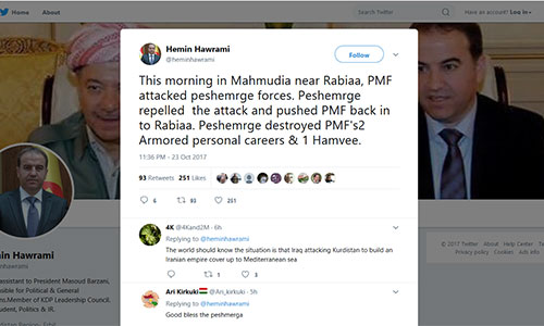 Kurdos denuncian combates con fuerzas iraquíes y el Ejército lo desmiente