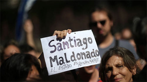 Conmoción en Argentina por la muerte de Santiago Maldonado