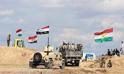 Militares iraquíes y kurdos se reúnen en Mosul