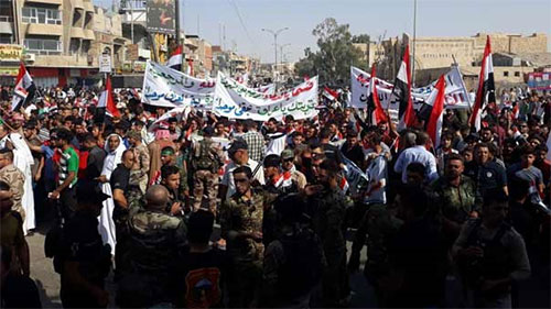 Manifestaciones en Mosul contra la división de Iraq y la injerencia sionista