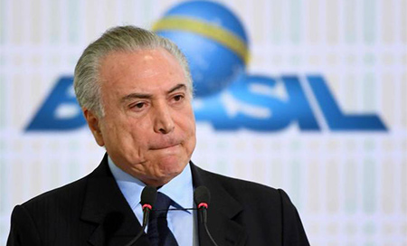 Janot acusa a Temer de obstruir la justicia y participar en un grupo criminal