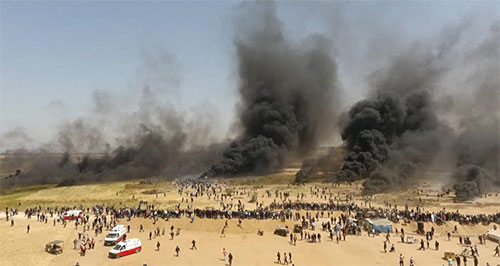 Un total de 44 el número de mártires palestinos en las protestas de Gaza