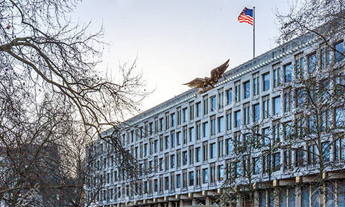 La embajada de EEUU en Londres alerta de protestas violentas contra Trump