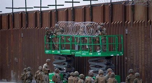 Estados Unidos gastó 72 millones de dólares por militares en su frontera sur
