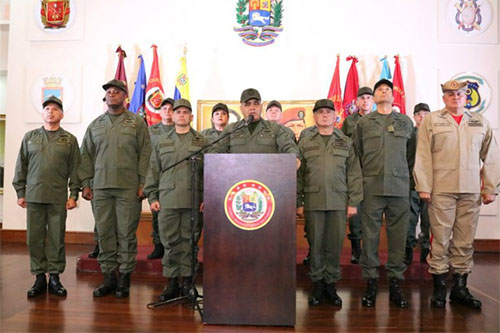 La Fuerza Armada venezolana promete lealtad absoluta a Maduro