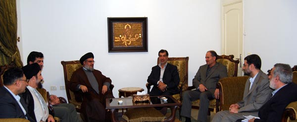 NASRALLAH RECIBI&Oacute EL VICEPRESIDENTE DEL CONCEJO DEL SHURA ISLAMI IRAN&Iacute