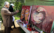 Una exposición artística en Líbano contra el terrorismo