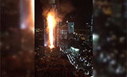 Espectacular incendio en Dubai el d&iacute;a de Nochevieja