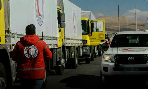 Un convoy de ayuda humanitaria entra en Ghouta Oriental