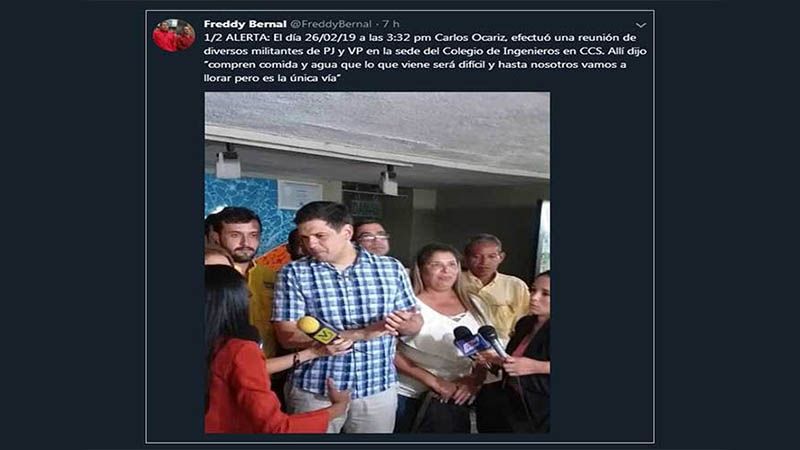 Dirigente del PSUV denuncia que partidos opositores conoc&iacute;an planes de ataque el&eacute;ctrico en Venezuela