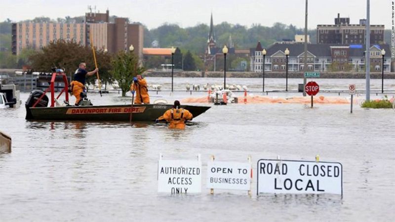 M&aacute;s de cuatro muertos por inundaciones en el Medio Oeste de EEUU