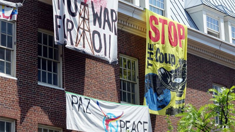 EEUU confirma el arresto de los cuatro activistas en la Embajada venezolana en Washington