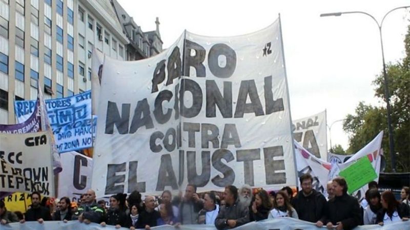Paro nacional en Argentina contra pol&iacute;tica econ&oacute;mica de Macri