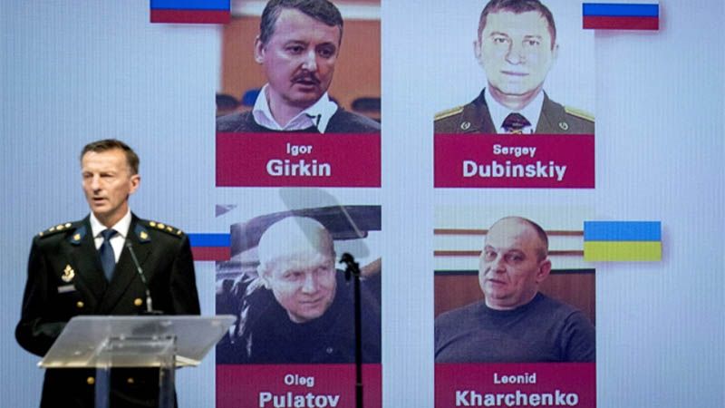 Tres rusos y un ucraniano, acusados del derribo del vuelo MH17 en Ucrania en 2014