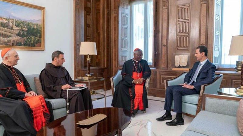 El presidente sirio recibe un mensaje de &ldquo;apoyo a la paz&rdquo; del papa Francisco