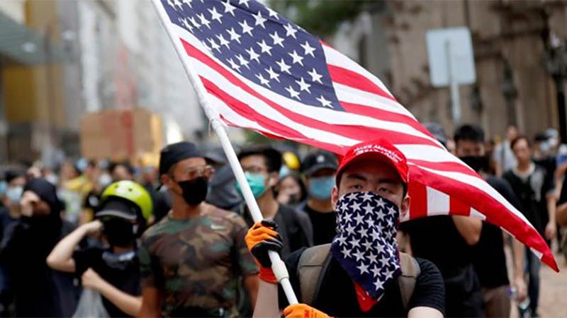 Manifestantes en Hong Kong piden ayuda a Estados Unidos y Reino Unido