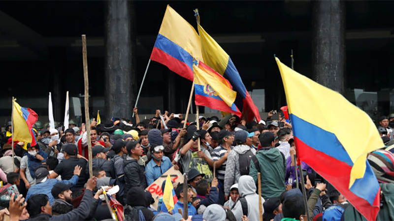 Ind&iacute;genas de Colombia se solidarizan con sus &ldquo;hermanos&rdquo; que protestan en Ecuador