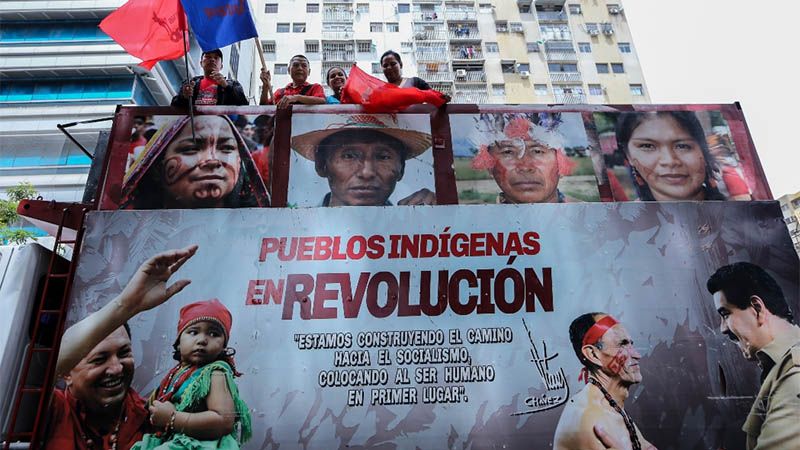 Venezolanos marchan en solidaridad con los ind&iacute;genas ecuatorianos