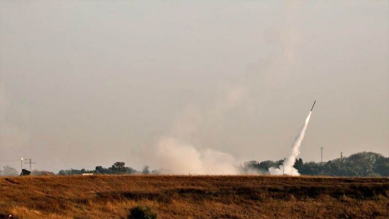El sistema C&uacute;pula de Hierro de la entidad sionista dispara misiles a blanco inexistente