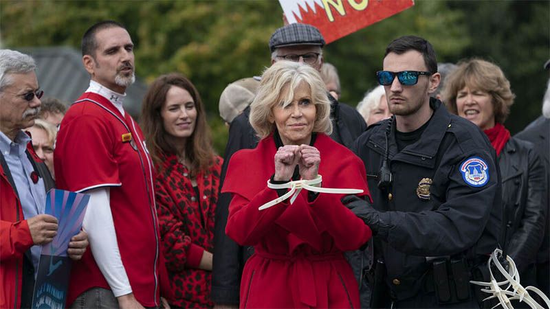 La actriz Jane Fonda es detenida por tercera vez consecutiva por el mismo motivo