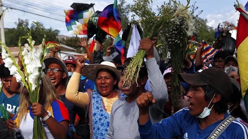 Cocaleros bolivianos dan un ultim&aacute;tum a Jeanine &Aacute;&ntilde;ez para que renuncie