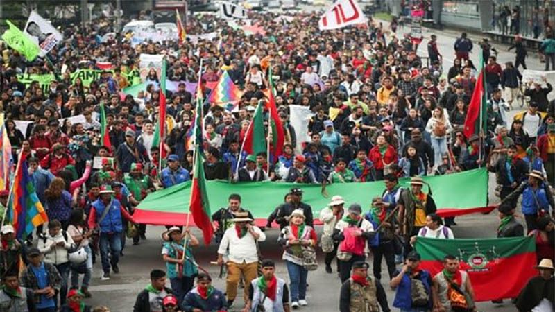 Ind&iacute;genas de Colombia se suman a las marchas contra las pol&iacute;ticas de Duque