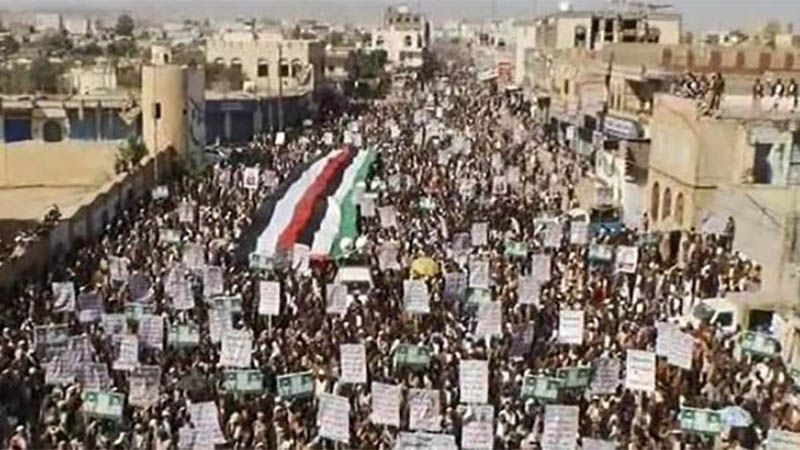 Miles de yemen&iacute;es repudian &ldquo;malvado&rdquo; plan de Trump para Palestina