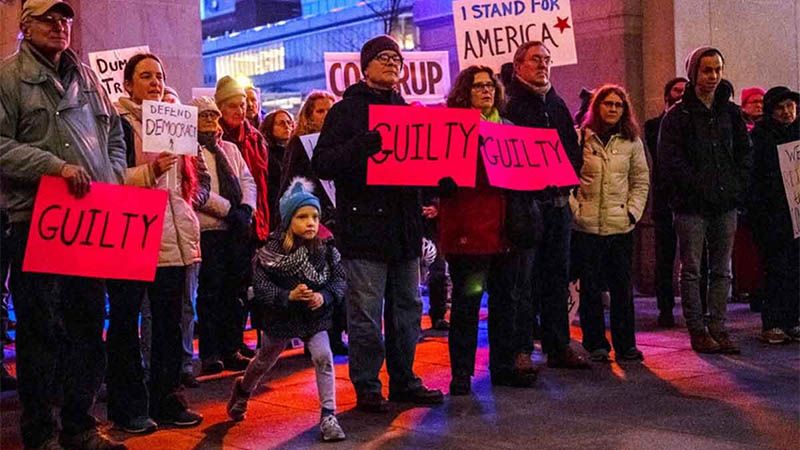 Movilizaciones en Estados Unidos contra la absoluci&oacute;n de Trump