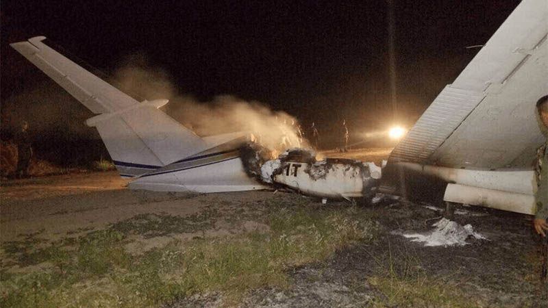 Fuerza Armada venezolana neutraliza una aeronave para narcotr&aacute;fico