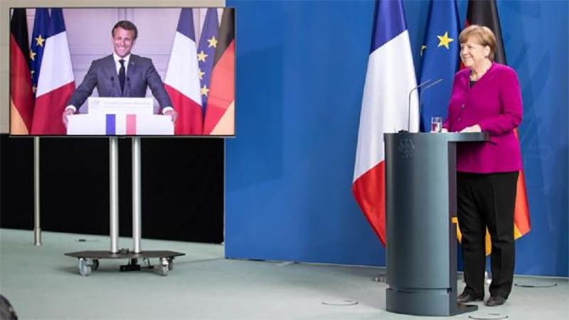 Francia y Alemania proponen fondo de recuperaci&oacute;n de medio bill&oacute;n de euros