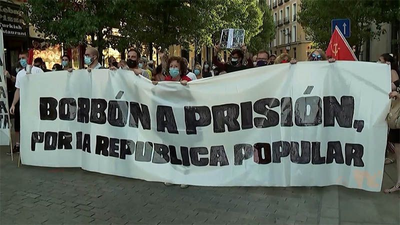 Protestas en Madrid contra la monarqu&iacute;a espa&ntilde;ola