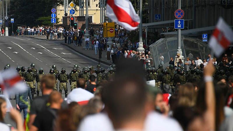 Ministerio del Interior de Bielorrusia informa de 125 detenidos en la protesta en Minsk
