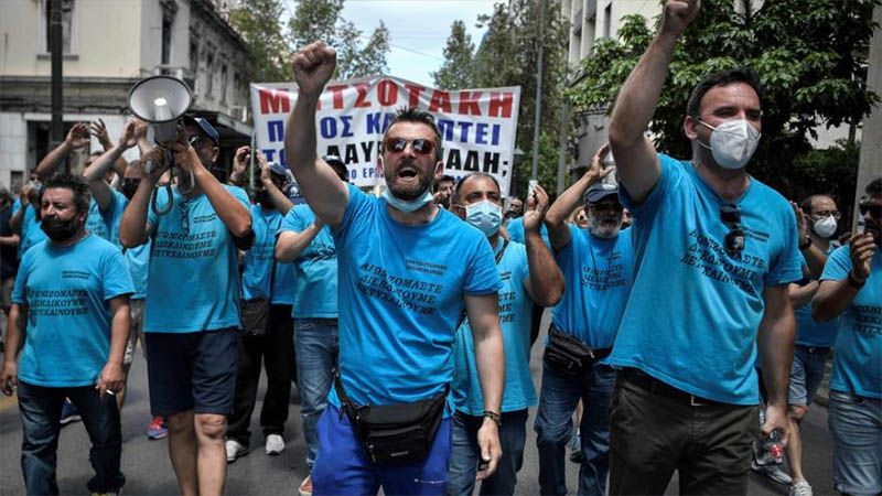 Huelga general contra las reformas laborales en Grecia
