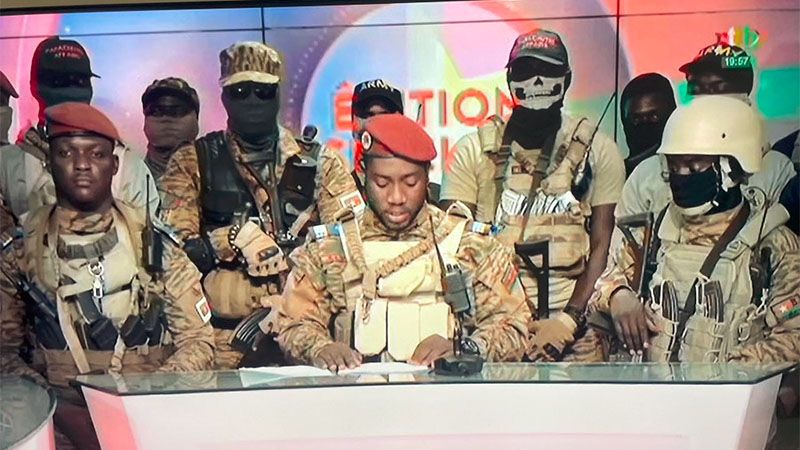 Burkina Faso enfrenta segundo golpe de Estado militar en 2022