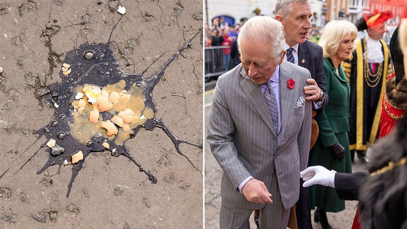 Arrojan huevos al rey Carlos III: &ldquo;Este pa&iacute;s se construy&oacute; con sangre de esclavos&rdquo;