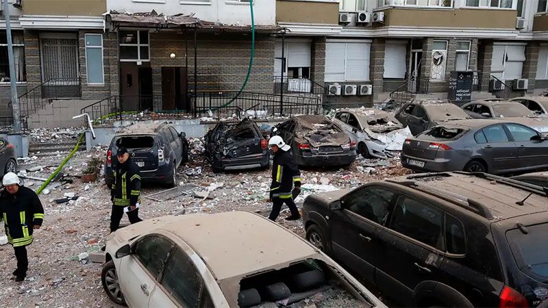 Un muerto en Kiev en la tercera ola de ataques rusos de las &uacute;ltimas 24 horas