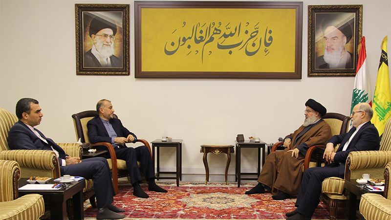 L&iacute;der de Hezbol&aacute; analiza con Abdolahian los esfuerzos para detener la agresi&oacute;n israel&iacute; contra Gaza