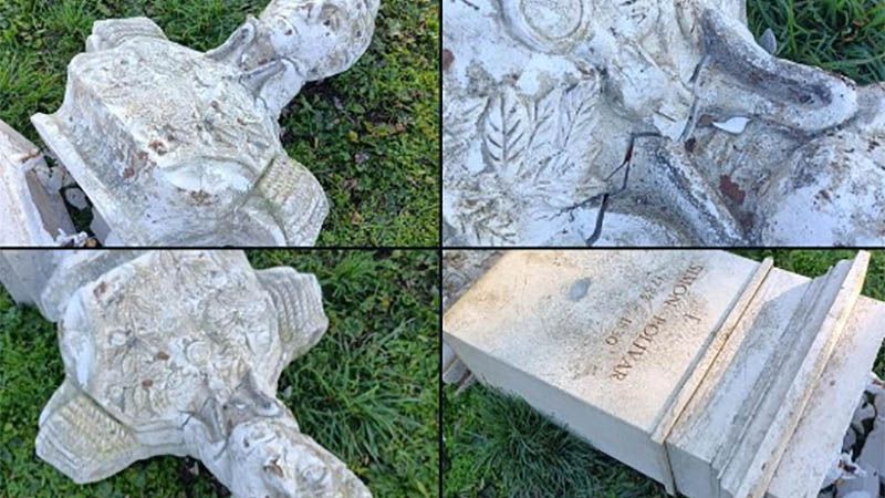 Venezuela denuncia la profanaci&oacute;n del monumento de Sim&oacute;n Bol&iacute;var en Roma