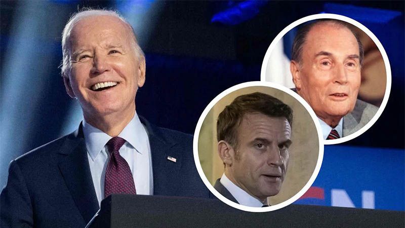 Biden confunde a Macron con Mitterrand